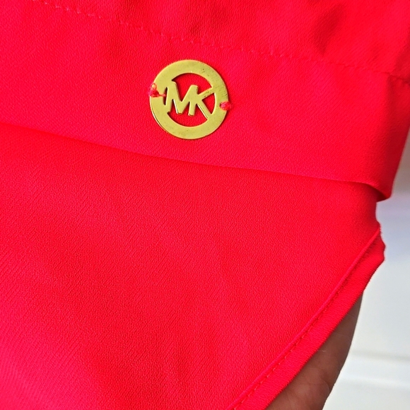 Michael Kors, Tank, Blouse Sleeveless, Coral, Pink, Layered Look, Scoop Neckline - Picture 6 of 9